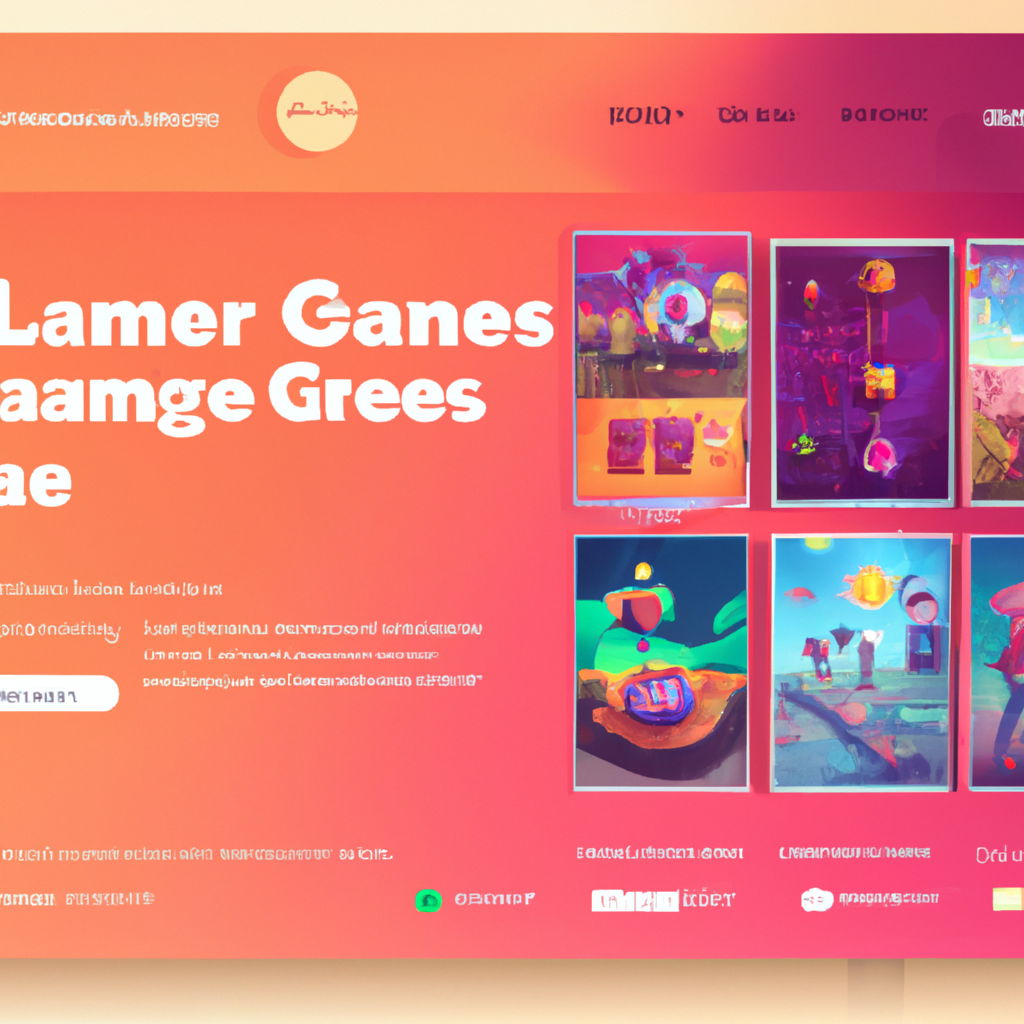 Three postcard-style game thumbnails in an asymmetric grid